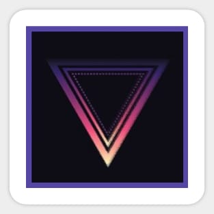 inverted triangle glow Sticker